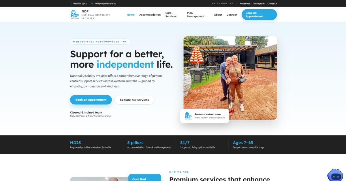 Portfolio website screenshot